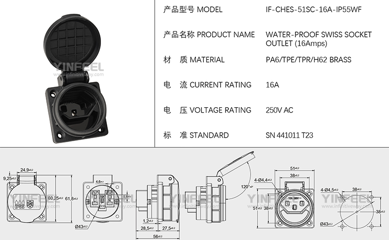 IF-CHES-51SC-16A-IP55WF