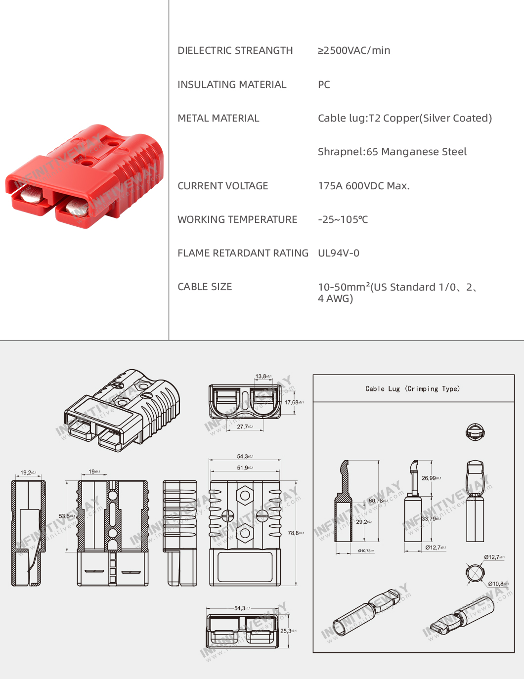 Insert and Extract type Terminal IF-ADS-175A Red