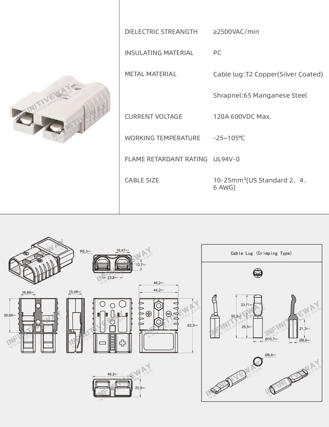 Insert and Extract type Terminal IF-ADS-120A Gray